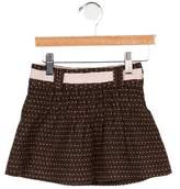Thumbnail for your product : Il Gufo Girls' Virgin Wool Embroidered Skirt brown Girls' Virgin Wool Embroidered Skirt