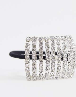 ASOS Design DESIGN hair cuff in crystal