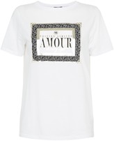 Thumbnail for your product : New Look Metallic Lace Print Box Slogan T-Shirt
