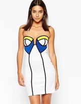 Thumbnail for your product : Oh My Love Color Block Body-Conscious Dress With Cups