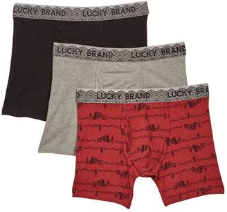 Lucky Brand Stretch Boxer Briefs - Pack of 3