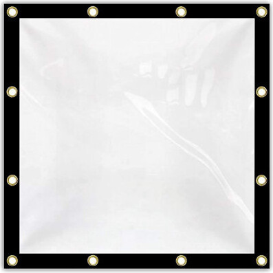 Covers & All Heavy-Duty Outdoor Waterproof 6ft x 10ft Clear Tarp, Dustproof Thick Tarpaulin for Garden Camping & Pavilion