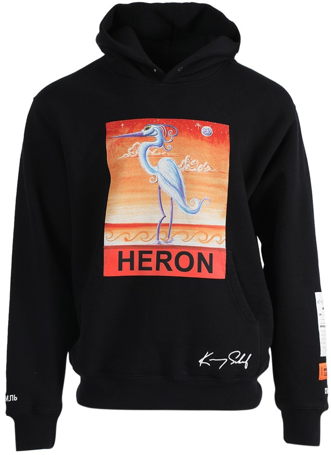heron hoodie black