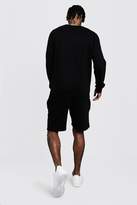 Thumbnail for your product : boohoo Chevron Panel Sweater Short Tracksuit