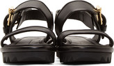Thumbnail for your product : Giuseppe Zanotti Black Leather Slingback Elma Sandals