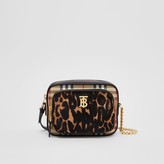 Thumbnail for your product : Burberry Vintage Check and Leopard Print Calf Hair Camera Bag