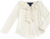 Thumbnail for your product : Ralph Lauren Childrenswear Ruffled Knit Blouse, Essex Cream, 2T-3T
