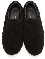 Thumbnail for your product : Dolce & Gabbana Black Shearling London Sneakers