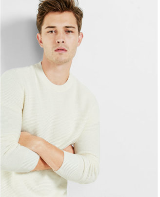 Express horizontal shaker knit crew neck sweater