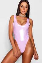 Thumbnail for your product : boohoo Vinyl High Rise Bodysuit