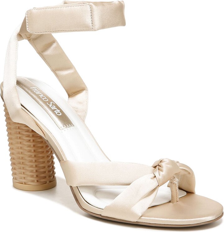 Franco Sarto Ina Leather Toe Loop Ankle Strap Thong Sandals | Dillard's