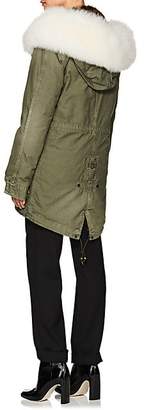 Mr & Mrs Italy Women's Fur-Trimmed & -Lined Cotton Midi-Parka - Green
