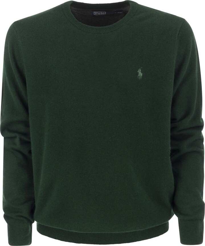 Polo Ralph Lauren Men's Green Wool Sweaters on Sale | ShopStyle