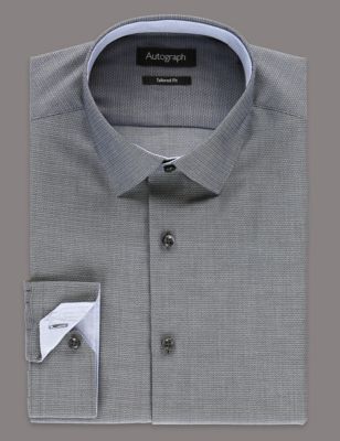 Marks and Spencer Pure Cotton Tailored Fit Shirt