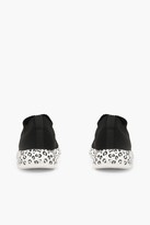 Thumbnail for your product : boohoo Leopard Print Sole Knitted Sports Trainers