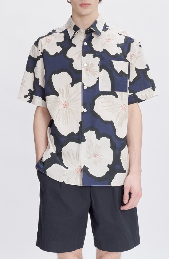 A.P.C. Ross Floral Short Sleeve Button-Up Shirt