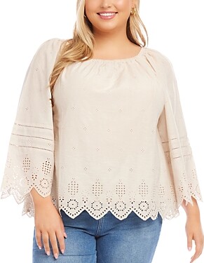eyelet peasant blouse