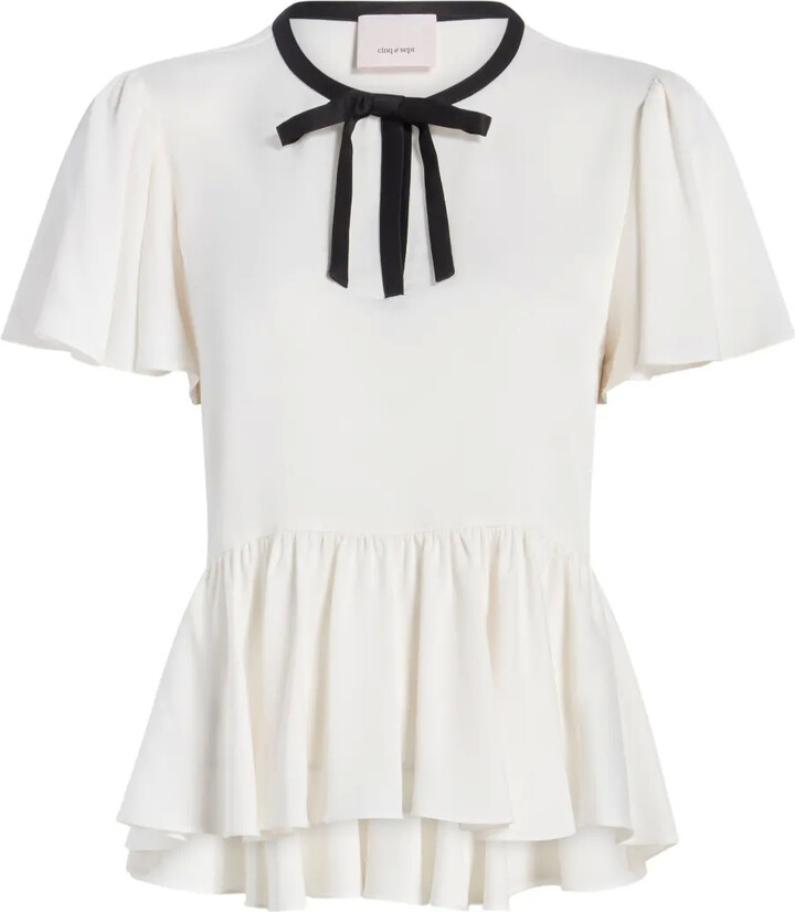 Cinq à Sept Heloise ruffled tie top