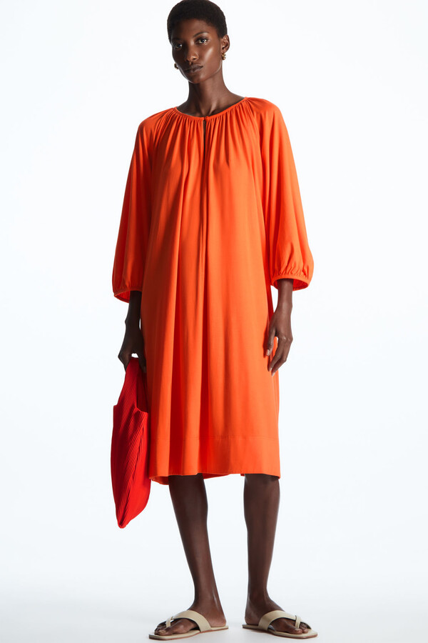 COS Belted PuffSleeved Dress ShopStyle