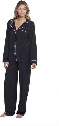 Barefoot Dreams Women's Luxe Milk Jersey Piped Pajama Set