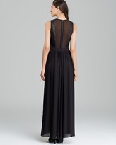 Thumbnail for your product : Cynthia Steffe Sleeveless Faux Leather Top & Pleated Skirt Gown - Florence