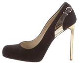 Thumbnail for your product : Stella McCartney Vegan Suede Round-Toe Pumps