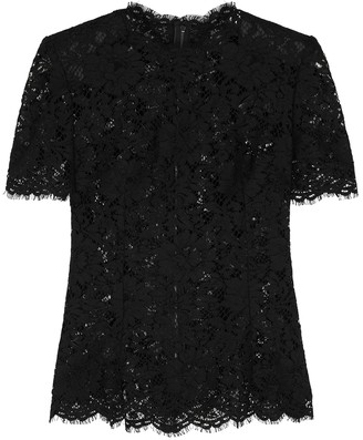 Dolce & Gabbana Black Lace Top