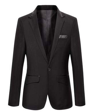 Benibos Mens Slim Fit Casual One Button Blazer Jacket (L, 302 )