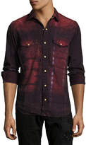 Thumbnail for your product : Robin's Jeans Tie-Dye Denim Western Shirt with Wings