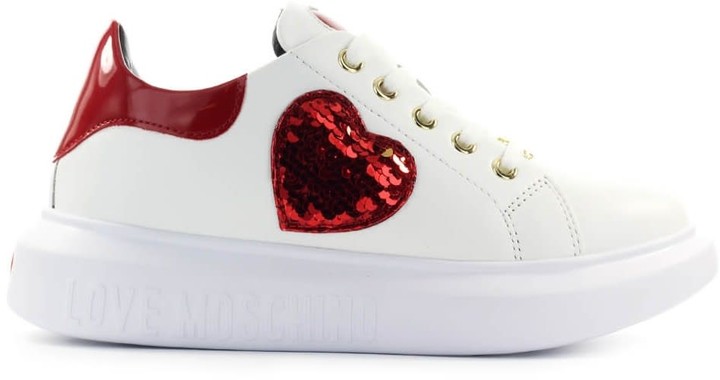 womens red sequin tennis shoes