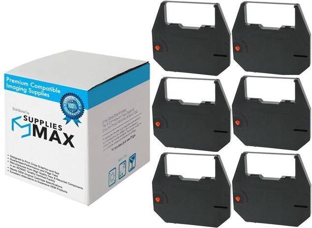 SuppliesMAX Compatible Replacement for Sears SR-1000/SR-2000/SR-3000 Black Typewriter Correctable Ribbons (6/PK) (54385)