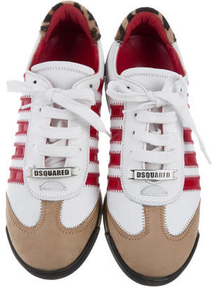DSQUARED2 Low-Top Leather Sneakers