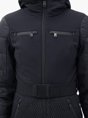 Goldbergh Stylish Belted Quilted Down Ski Jacket - Black