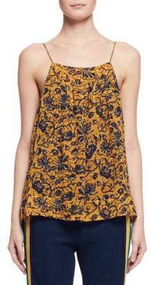 Etoile Isabel Marant Bronson Floral Silk Camisole, Yellow
