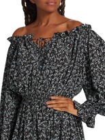 Thumbnail for your product : Elie Tahari Night Floral Silk Off-The-Shoulder Maxi Dress