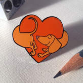Thumbnail for your product : cardinky Hound Of Love Enamel Pin Badge