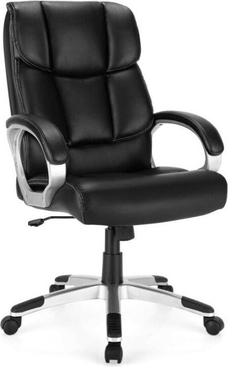 Slickblue Big and Tall Adjustable High Back Leather Executive Computer Desk Chair