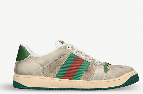 distressed gucci trainers
