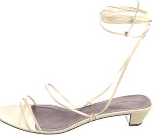 The Row Graphic Strap Leather Gladiator Sandals
