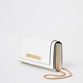 Thumbnail for your product : River Island White RI embossed underarm clutch bag