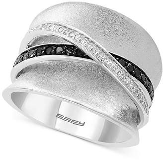 Effy Diamond Wide Band Statement Ring (3/8 ct t.w.) in Sterling Silver