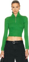Half Zip Sweater in Green 