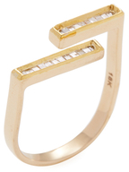 Maiyet 18K Yellow Gold & 0.30 Total Ct. Diamond Baguette Bar Wrap Ring
