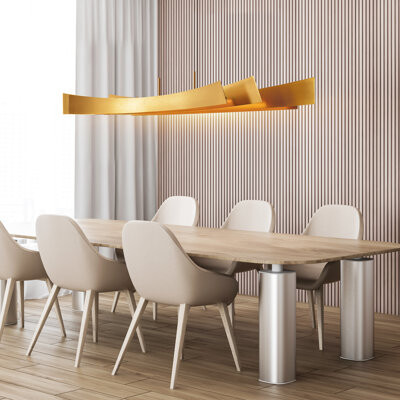 CWI Lighting 72" Chandelier with Integrated LED - Modern Linear Ceiling Light Fixture, Adjustable Height, Dimmable for Dining Room, Kitchen, or Living Room