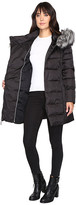 Thumbnail for your product : Betsey Johnson Quilted Asymmetrical Zip Puffer w/ Fur Hood