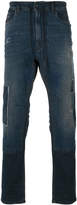 Thumbnail for your product : Diesel drawstring patchwork jeans
