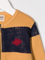 Thumbnail for your product : Bobo Choses Saturn striped zipped sweatshirt