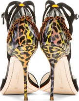 Thumbnail for your product : Webster Sophia Black Leopard Print Penelope D'Orsay Heels