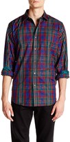 Thumbnail for your product : Bugatchi Check Print Long Sleeve Classic Fit Shirt