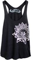 Thumbnail for your product : Pink Lotus Blonde Peacock Women's and Pale Flower Design Loose Fit Racerback Yoga Tank Top